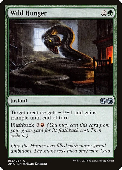 Wild Hunger, carta Magic di tipo Instant illustrata da Karl Kopinski