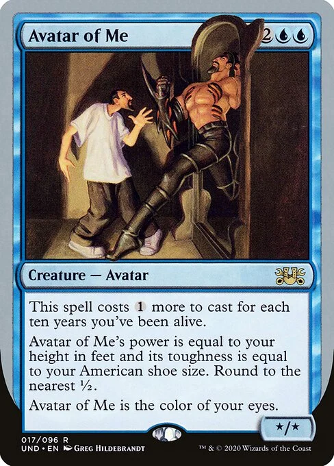 Avatar of Me, carta Magic di tipo Creature — Avatar illustrata da Greg Hildebrandt