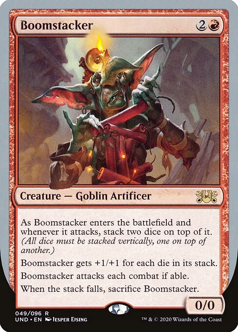 Boomstacker, carta Magic di tipo Creature — Goblin Artificer illustrata da Jesper Ejsing