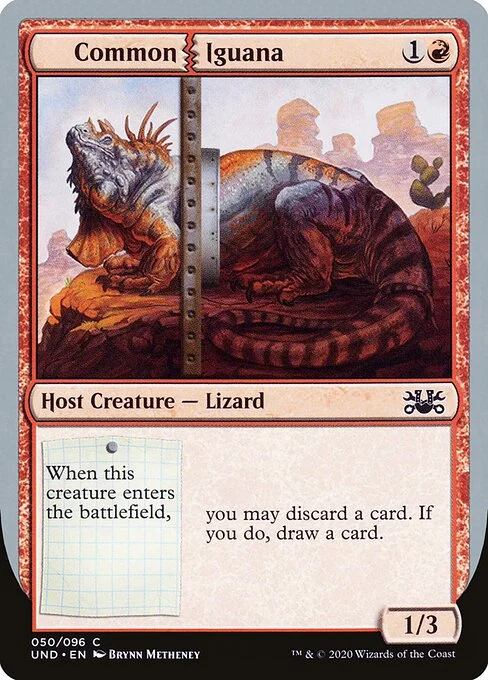 Common Iguana, carta Magic di tipo Host Creature — Lizard illustrata da Brynn Metheney