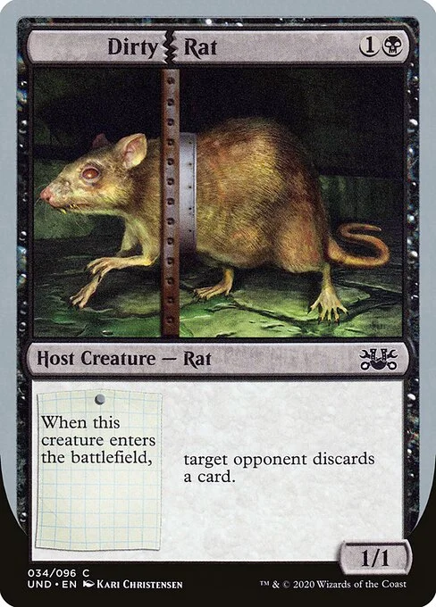 Dirty Rat, carta Magic di tipo Host Creature — Rat illustrata da Kari Christensen