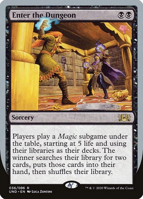 Enter the Dungeon, carta Magic di tipo Sorcery illustrata da Luca Zontini
