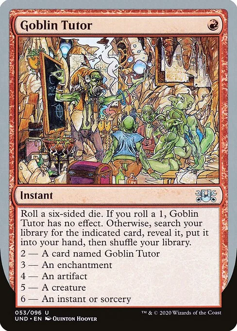 Goblin Tutor, carta Magic di tipo Instant illustrata da Quinton Hoover