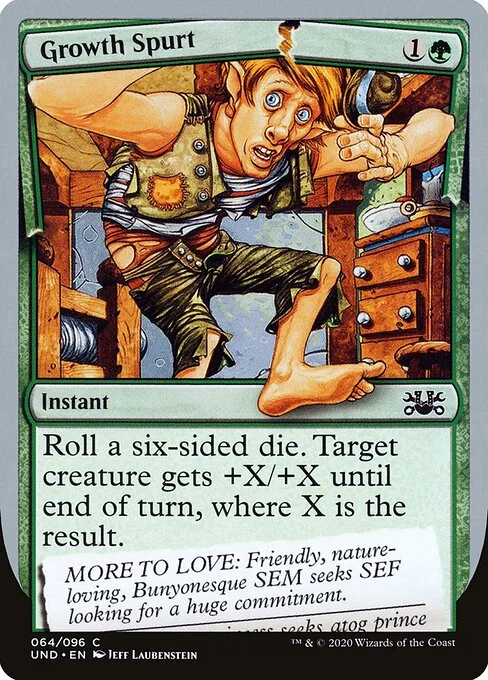 Growth Spurt, carta Magic di tipo Instant illustrata da Jeff Laubenstein