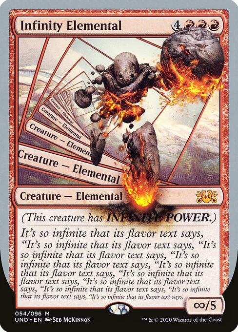 Infinity Elemental, carta Magic di tipo Creature — Elemental illustrata da Seb McKinnon