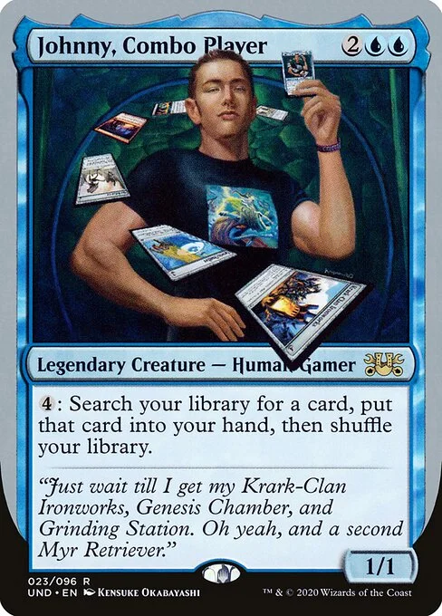 Johnny, Combo Player, carta Magic di tipo Legendary Creature — Human Gamer illustrata da Kensuke Okabayashi