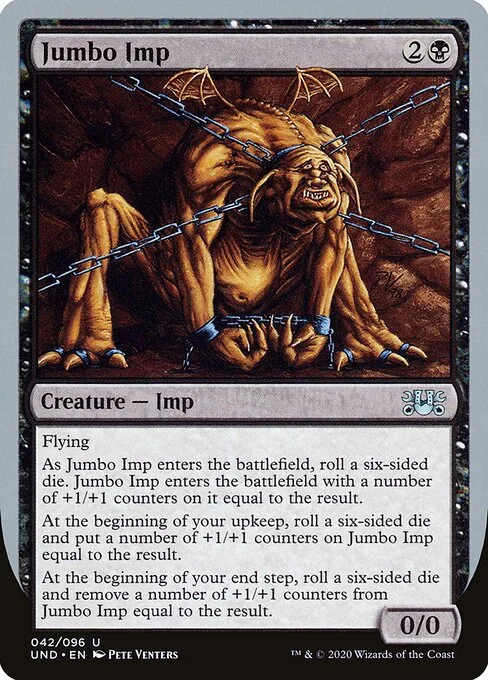 Jumbo Imp, carta Magic di tipo Creature — Imp illustrata da Pete Venters