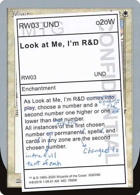 Look at Me, I'm R&D, carta Magic di tipo Enchantment
