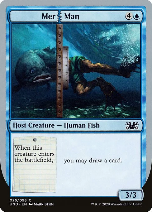 Mer Man, carta Magic di tipo Host Creature — Human Fish illustrata da Mark Behm