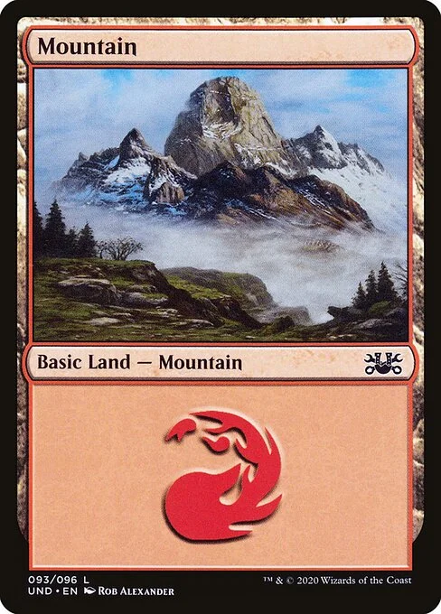 Mountain, carta Magic di tipo Basic Land — Mountain illustrata da Rob Alexander