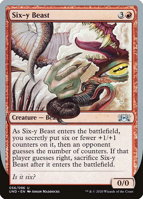 Six-y Beast, carta Magic di tipo Creature — Beast illustrata da Anson Maddocks
