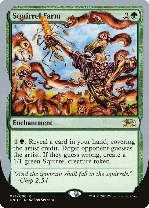 Squirrel Farm, carta Magic di tipo Enchantment illustrata da Ron Spencer