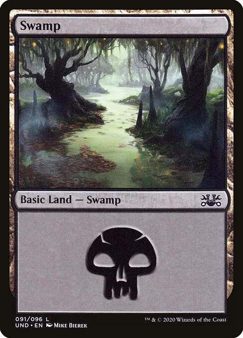 Swamp, carta Magic di tipo Basic Land — Swamp illustrata da Mike Bierek