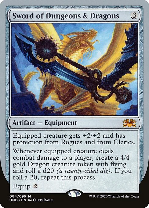 Sword of Dungeons & Dragons, carta Magic di tipo Artifact — Equipment illustrata da Chris Rahn