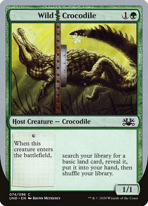 Wild Crocodile, carta Magic di tipo Host Creature — Crocodile illustrata da Brynn Metheney
