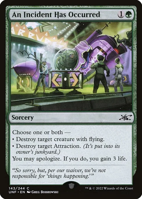 An Incident Has Occurred, carta Magic di tipo Sorcery illustrata da Greg Bobrowski
