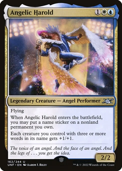 Angelic Harold, carta Magic di tipo Legendary Creature — Angel Performer illustrata da Aaron J. Riley