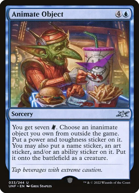 Animate Object, carta Magic di tipo Sorcery illustrata da Greg Staples