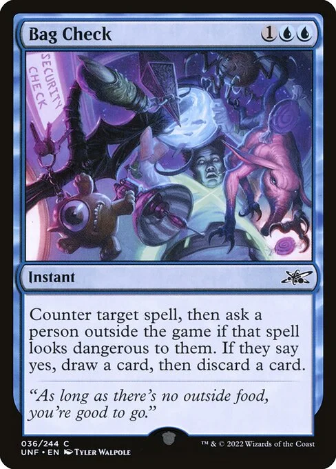 Bag Check, carta Magic di tipo Instant illustrata da Tyler Walpole