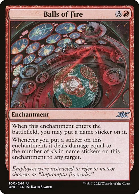 _____ Balls of Fire, carta Magic di tipo Enchantment illustrata da David Sladek