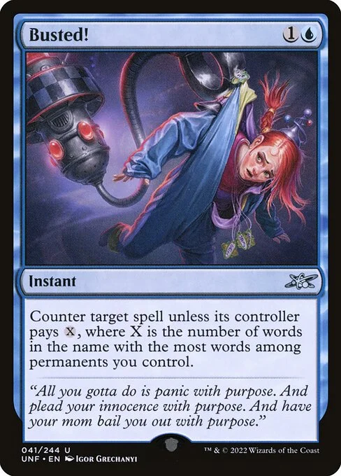 Busted!, carta Magic di tipo Instant illustrata da Igor Grechanyi