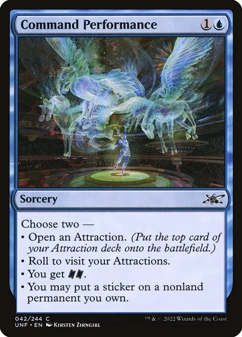 Command Performance, carta Magic di tipo Sorcery illustrata da Kirsten Zirngibl