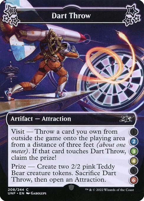 Dart Throw, carta Magic di tipo Artifact — Attraction illustrata da Gaboleps