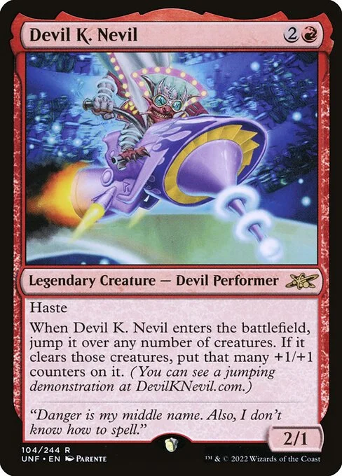 Devil K. Nevil, carta Magic di tipo Legendary Creature — Devil Performer illustrata da Paolo Parente