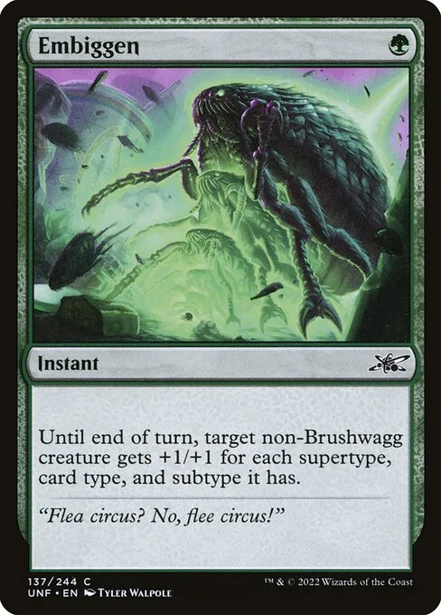 Embiggen, carta Magic di tipo Instant illustrata da Tyler Walpole