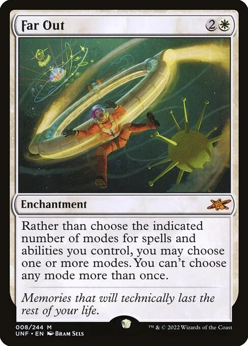 Far Out, carta Magic di tipo Enchantment illustrata da Bram Sels