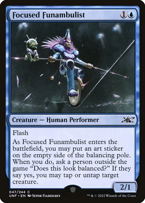 Focused Funambulist, carta Magic di tipo Creature — Human Performer illustrata da Setor Fiadzigbey