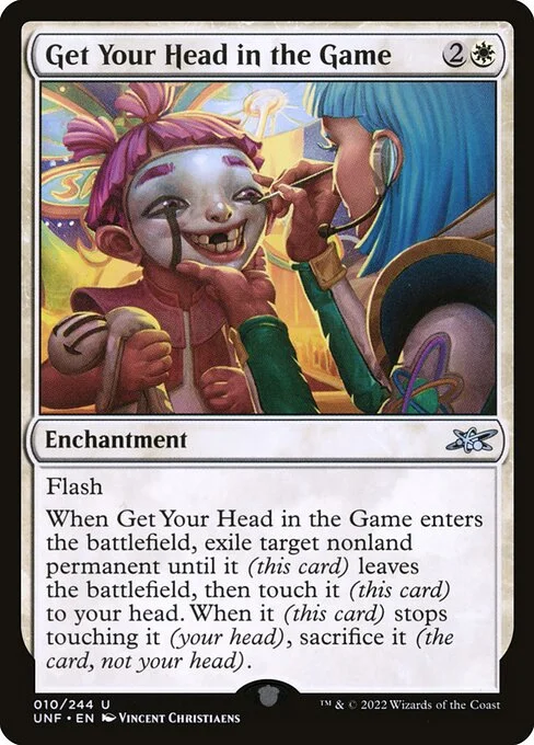 Get Your Head in the Game, carta Magic di tipo Enchantment illustrata da Vincent Christiaens