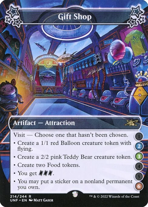 Gift Shop, carta Magic di tipo Artifact — Attraction illustrata da Matt Gaser