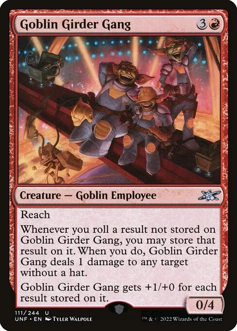 Goblin Girder Gang, carta Magic di tipo Creature — Goblin Employee illustrata da Tyler Walpole
