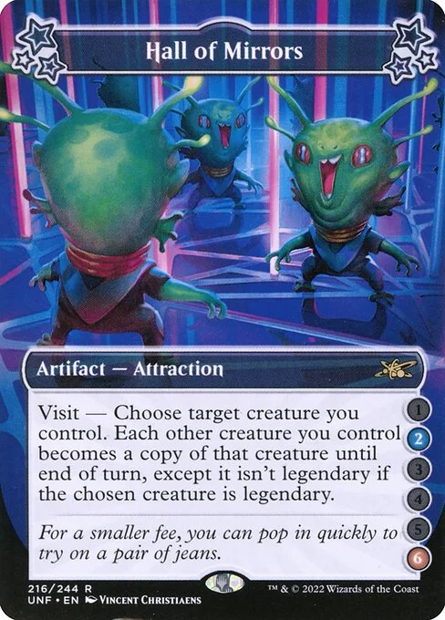 Hall of Mirrors, carta Magic di tipo Artifact — Attraction illustrata da Vincent Christiaens