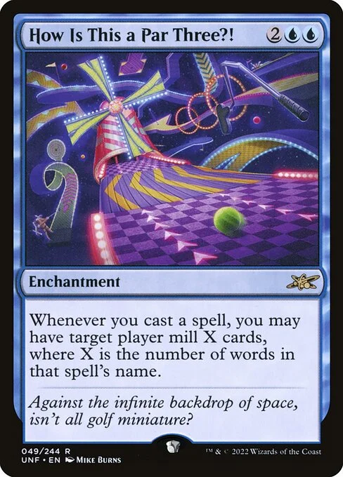 How Is This a Par Three?!, carta Magic di tipo Enchantment illustrata da Mike Burns