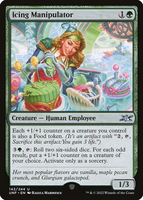 Icing Manipulator, carta Magic di tipo Creature — Human Employee illustrata da Raluca Marinescu