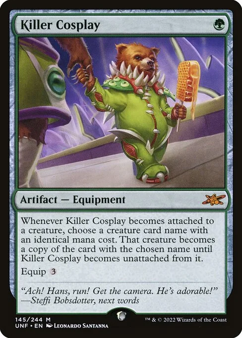 Killer Cosplay, carta Magic di tipo Artifact — Equipment illustrata da Leonardo Santanna