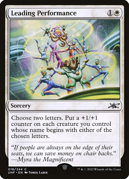 Leading Performance, carta Magic di tipo Sorcery illustrata da Tomek Larek