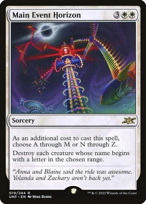 Main Event Horizon, carta Magic di tipo Sorcery illustrata da Mike Burns