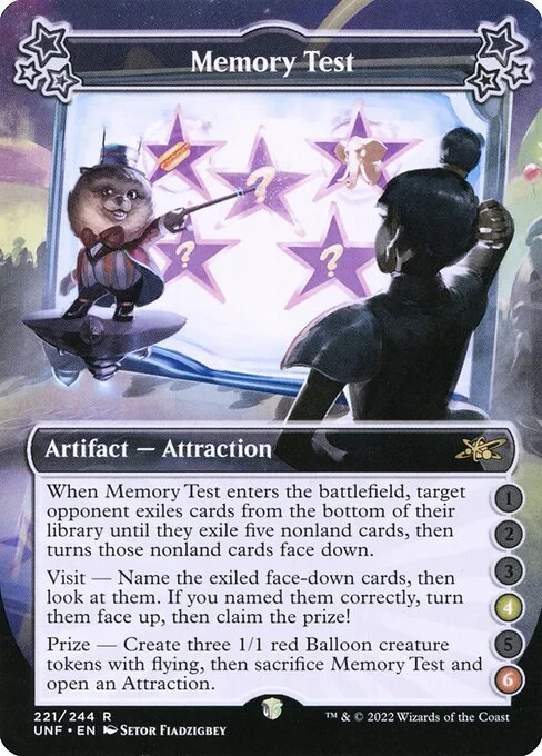 Memory Test, carta Magic di tipo Artifact — Attraction illustrata da Setor Fiadzigbey