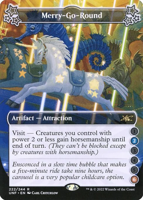 Merry-Go-Round, carta Magic di tipo Artifact — Attraction illustrata da Carl Critchlow