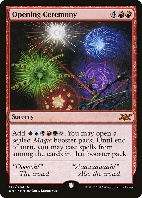 Opening Ceremony, carta Magic di tipo Sorcery illustrata da Greg Bobrowski