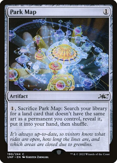 Park Map, carta Magic di tipo Artifact illustrata da Kirsten Zirngibl