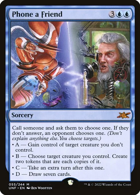 Phone a Friend, carta Magic di tipo Sorcery illustrata da Ben Wootten