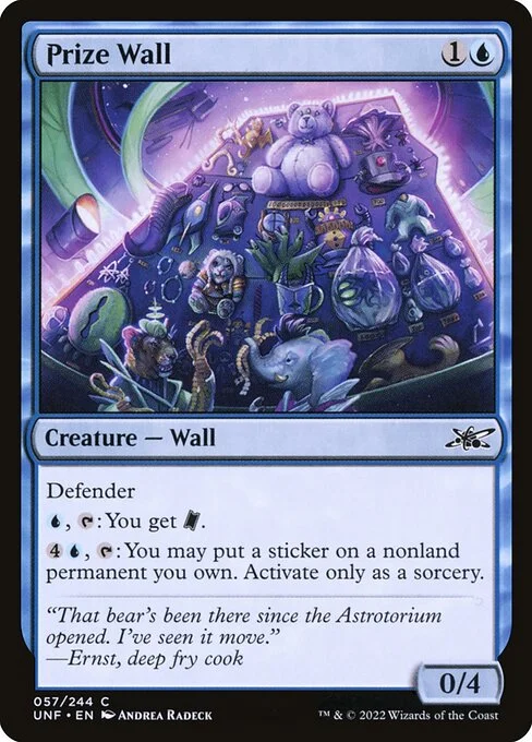 Prize Wall, carta Magic di tipo Creature — Wall illustrata da Andrea Radeck