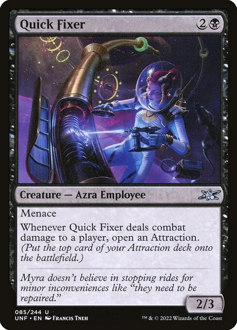 Quick Fixer, carta Magic di tipo Creature — Azra Employee illustrata da Francis Tneh