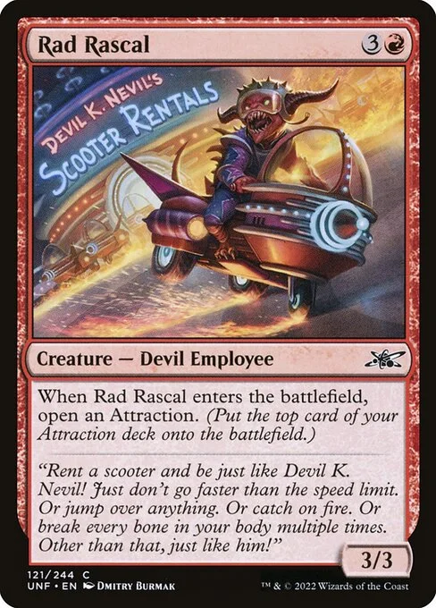 Rad Rascal, carta Magic di tipo Creature — Devil Employee illustrata da Dmitry Burmak