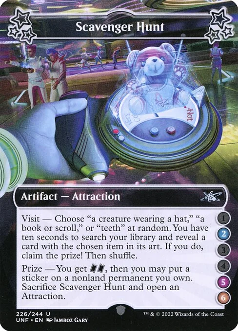 Scavenger Hunt, carta Magic di tipo Artifact — Attraction illustrata da Jamroz Gary