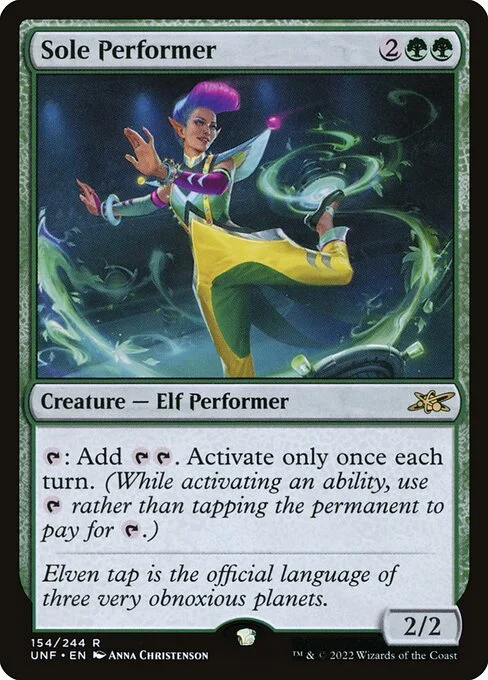 Sole Performer, carta Magic di tipo Creature — Elf Performer illustrata da Anna Christenson
